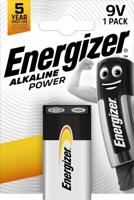 Energizer Power 6LR61 9V batterij (blok) Alkaline 9 V 1 stuk(s) - thumbnail