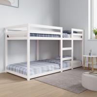Stapelbed massief grenenhout wit 90x200 cm - thumbnail