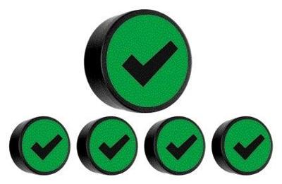 Magneet check 35mm groen 5 stuks