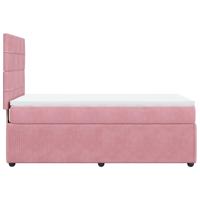 Boxspring met matras fluweel roze 160x200 cm - thumbnail