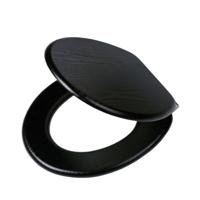 Toiletzitting Tiger Blackwash Softclose Hout Zwart - thumbnail