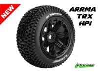 Louise ST-VIPER Soft banden op zwarte velgen voor 1/8 Stadium Truck - 0 offset - thumbnail