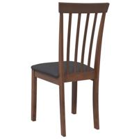 Eetkamerstoelen met kussens 2 st massief hout rubber bruin - thumbnail