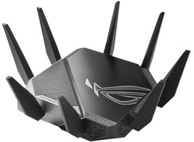 ASUS ROG Rapture GT-AXE11000 Tri-band WiFi 6E Extendable Gaming Router, 6GHz Band, 2.5G Port, Triple-level Game Acceleration, VPN Fusion, levenslange gratis netwerkbeveiliging, 4G 5G Router vervanger