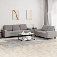 2-delige Loungeset stof taupe - thumbnail