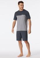 Schiesser Schiesser Pyjama Short charcoal 181167 48/S - thumbnail