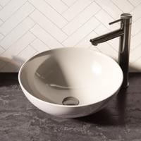 Brauer Bowl Waskom - Rond - 40 cm - Keramiek - Hoogglans - Wit - thumbnail