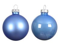 Kerstbal glas d3,5 cm sky blauw 16 st Decoris - Decoris - thumbnail