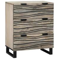 Dressoir met lade Wit 60 x 33.5 x 75 cm Massief mangohout - thumbnail