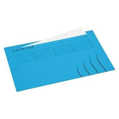 Vouwmap Secolor met tabrand Folio 100% gerecycled karton 250gr Blauw | 25 stuks