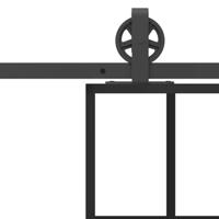 Schuifdeur met beslag 90x205 cm ESG-glas en aluminium - thumbnail