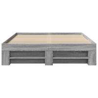 Bedframe bewerkt hout grijs sonoma eikenkleurig 140x200 cm - thumbnail