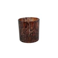 Countryfield theelichthouder kian m bruin 10 cm | 12 stuks - thumbnail