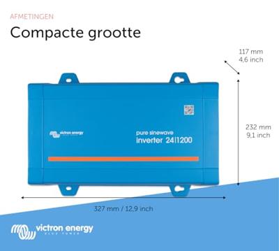 Victron Energy Phoenix 24/1200 VE.Direct Schuko Omvormer 1200 W 24 V/DC - 230 V/AC Victron Energy Phoenix 24/1200 VE.Direct Schuko Omvormer 1200 W 24 V/DC - 230 V/AC