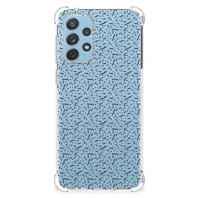 Samsung Galaxy A73 Doorzichtige Silicone Hoesje Stripes Dots Samsung Galaxy A73 Doorzichtige Silicone Hoesje Stripes Dots