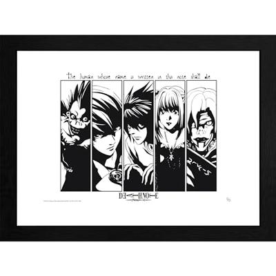 Death Note Framed Print - Usual Suspects Death Note Framed Print - Usual Suspects
