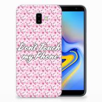 Samsung Galaxy J6 Plus (2018) Silicone-hoesje Flowers Pink DTMP - thumbnail