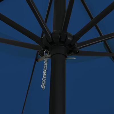 VidaXL Tuinparasol azurblauw 395 x 395 x 245 cm polyester en staal VidaXL Tuinparasol azurblauw 395 x 395 x 245 cm polyester en staal