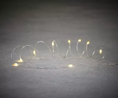 Luca Lighting LED kerstverlichting zilverdraad 20 lampjes 2m, warm wit