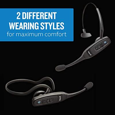 BlueParrott C400-XT – 96% Ruisonderdrukking, Compacte Bluetooth Headset met Groot Draadloos Bereik – Zwart