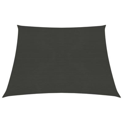 VidaXL Zonnezeil 160 g/m² 3/4x3 m hdpe antracietkleurig
