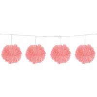 Folat BV Roze pompom slinger - thumbnail