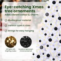 Kunstkerstboom met 300 LED Wit 180 cm PVC en staal - thumbnail