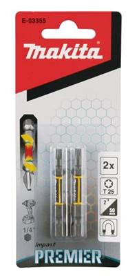 Makita Xtt slagschroefbit Lengte 50mm Opname 1/4 Bit maat T25 - thumbnail