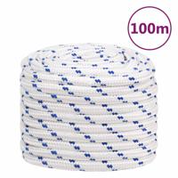 VidaXL Boottouw 20 mm 100 m polypropyleen wit - thumbnail