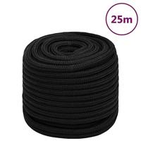 VidaXL Werktouw 16 mm 25 m polyester zwart - thumbnail