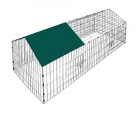Monzana Konijnenhok Konijnenren - Hamsterkooi - Rattenkooi Groen - 180x75cm - thumbnail