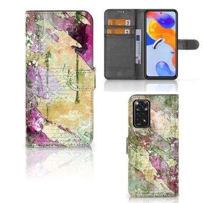 Hoesje Xiaomi Redmi Note 11 Pro 5G/4G Letter Painting | Portemonnee hoesje Hoesje Xiaomi Redmi Note 11 Pro 5G/4G Letter Painting | Portemonnee hoesje