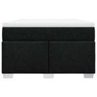 Boxspring met matras stof zwart 120x200 cm - thumbnail