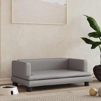 Hondenmand 80x45x30 cm kunstleer grijs - thumbnail