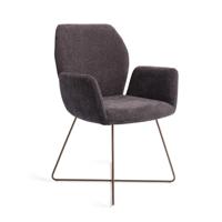 Jesper Home Misaki eetkamerstoel Almost Black cross rose - thumbnail