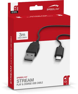 Speedlink Stream USB Play & Charge kabel 3m voor Nintendo Switch
