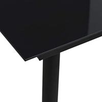 Tuintafel 80x80x74 cm staal en glas zwart - thumbnail