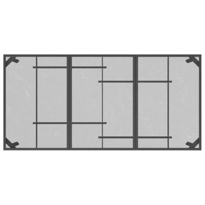 7-delige Tuinset metaalgaas antracietkleurig