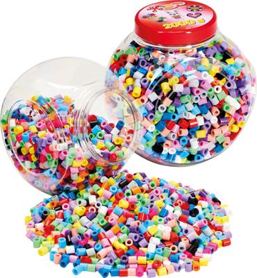 Hama strijkkralenset in pot maxi - pastelmix, 2000st.