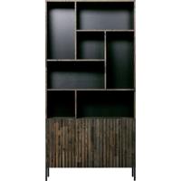 Hoge kast Gravure korpus Bruin en deuren bruin - thumbnail