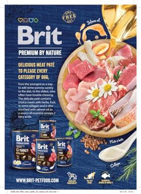 BRIT Premium By Nature Kip en Harten - nat hondenvoer - 400 g
