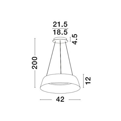 Lyora HanglampAlba zwart Ø 42cm - 9345656