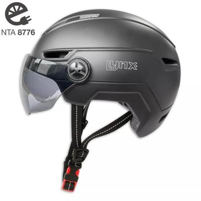 Lynx Visor Pro Fiets en Scooterhelm met Vizier NTA8776 Zwart maat 55 58 cm (S/M)