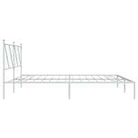 Bedframe met hoofdbord metaal wit 180x200 cm - thumbnail