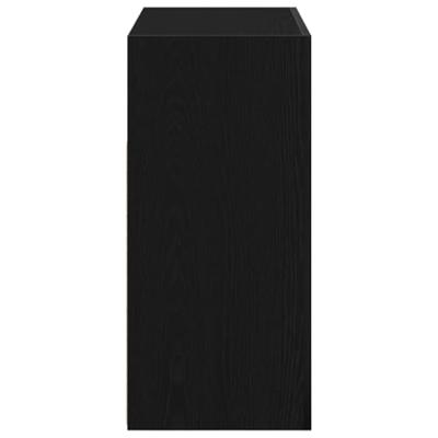 Dressoir Zwart Eiken 80 x 35 x 75 cm Bewerkt hout