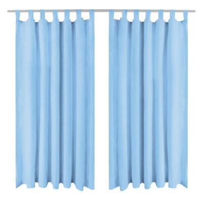 VidaXL Micro-satijnen gordijnen met lussen 140x175 cm turquoise 2 st VidaXL Micro-satijnen gordijnen met lussen 140x175 cm turquoise 2 st