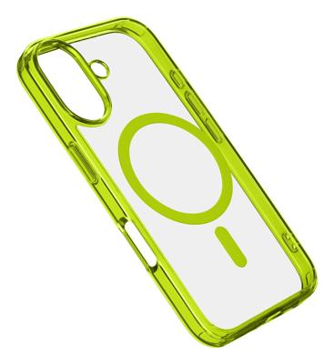 Cellularline ICONIC MAG Backcover Apple iPhone 16 Lime MagSafe compatible