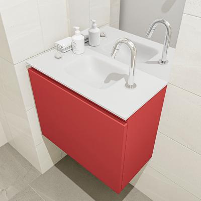 MONDIAZ OLAN 60cm toiletmeubel fire. LEX wastafel talc midden 1 kraangat