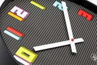Wandklok 35 cm - Stil - Zwart/Multikleur - ABS - nXt 'Game' - thumbnail