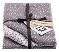 Briljant Baby Minimal Dots hydrofiel luier - set van 3 grijs - thumbnail